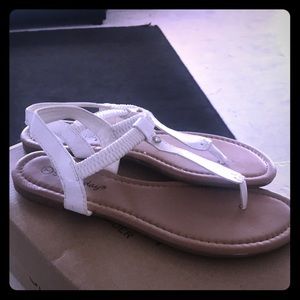 White sandals